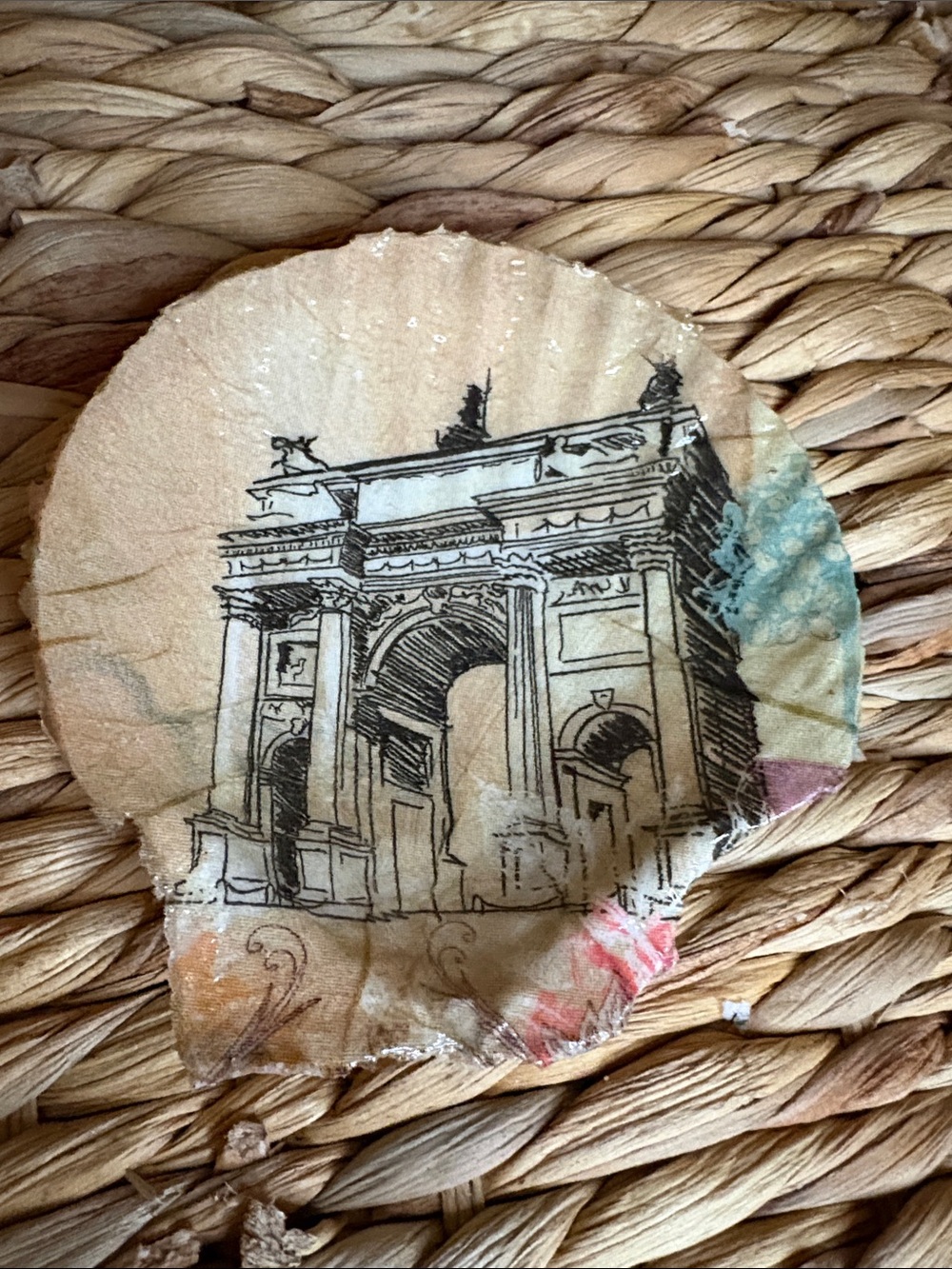Decorative Cream Paris Architectural Shell Jewelry Trinket Dish
